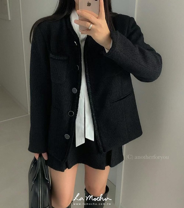 滾邊銀蔥小香外套